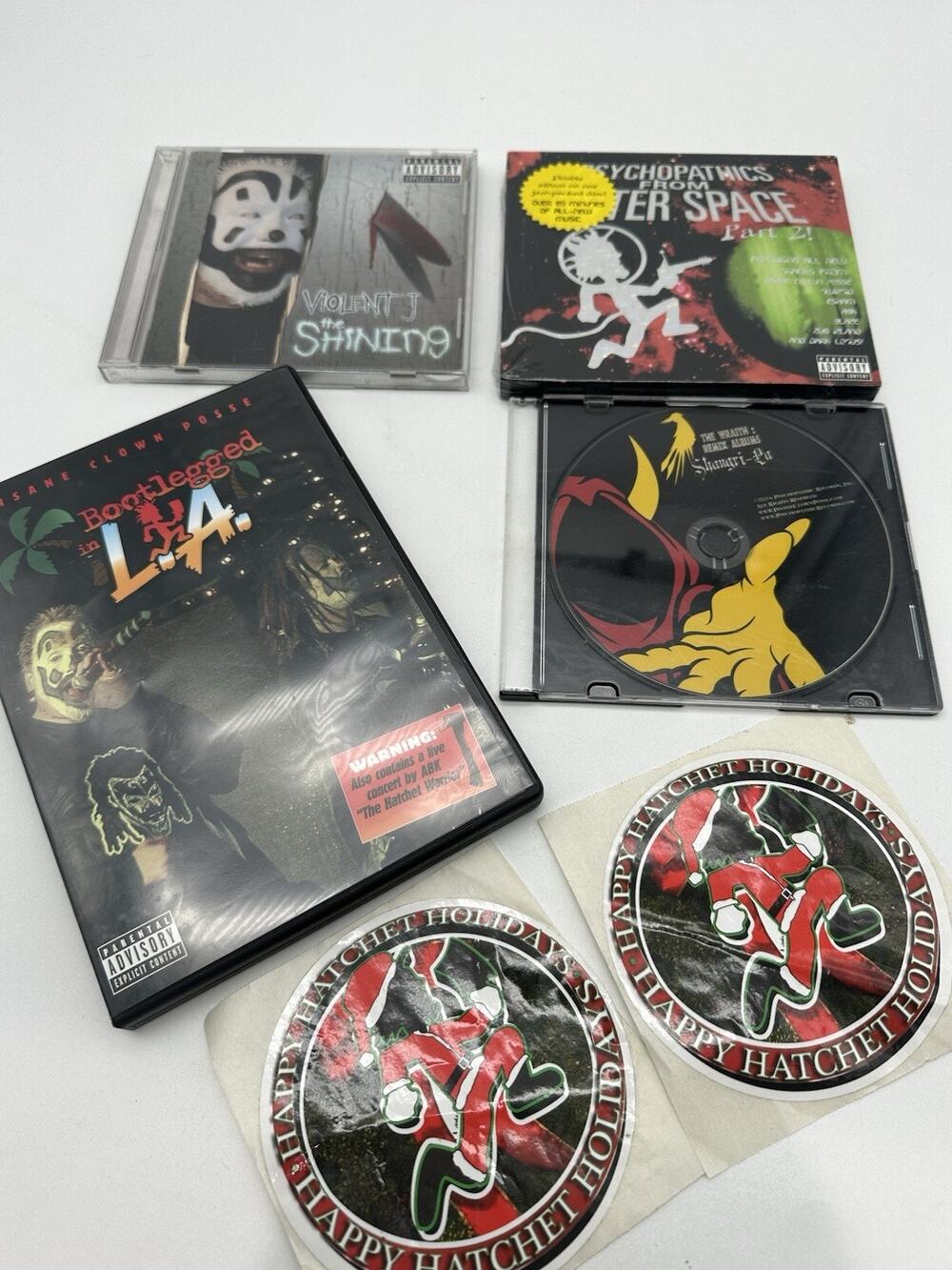 ICP Insane Clown Posse Collector’s Lot CD DVD Shining LA Hatchetman Psychopathic